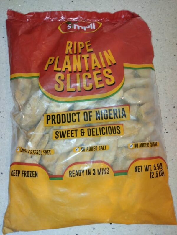 Simpli Ripe Plantain Slice 2.5kg