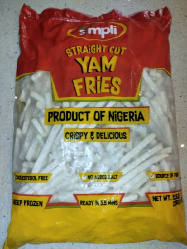 Simpli Yam Fries Straight Cut 2.5kg
