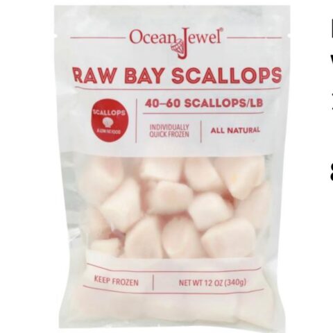 Frozen Scallops Without Roe 10/20 1kg
