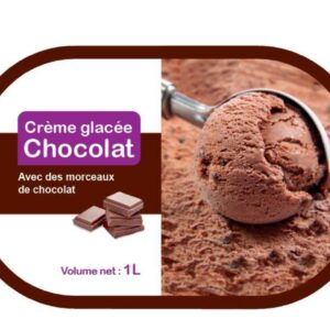 Chocolate ice cream – 1 liter tray x 9 pcs