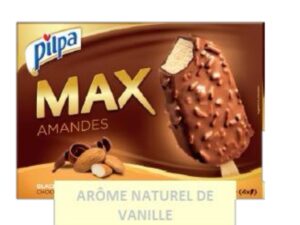 Stick of vanilla/milk chocolate with almonds (110ml x 4) x 6pcs