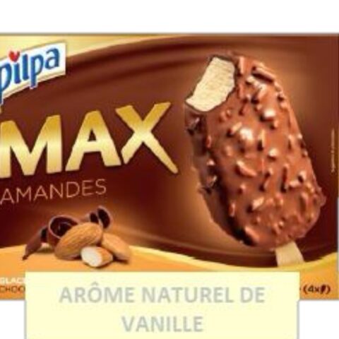 Stick of vanilla/milk chocolate with almonds (110ml x 4) x 6pcs