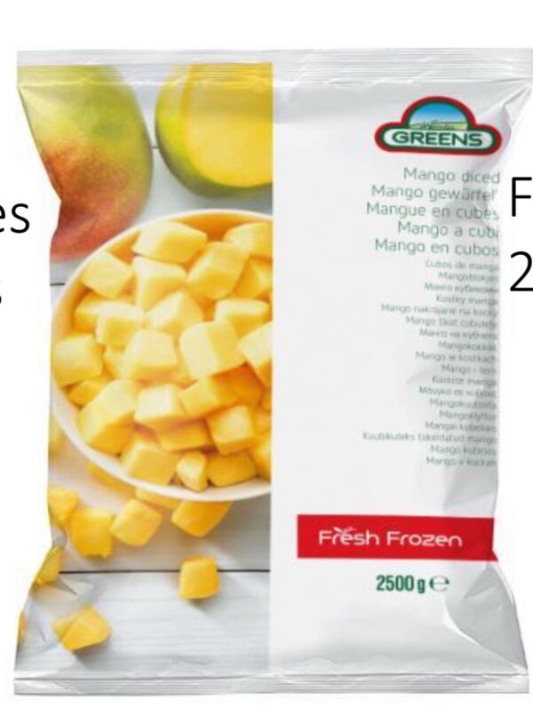 Frozen Diced mango
2,5kg
