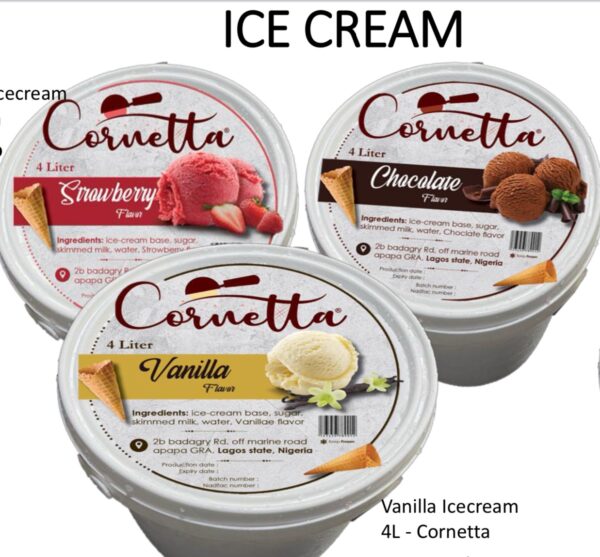 Chocolate Icecream 4L - Cornetta
