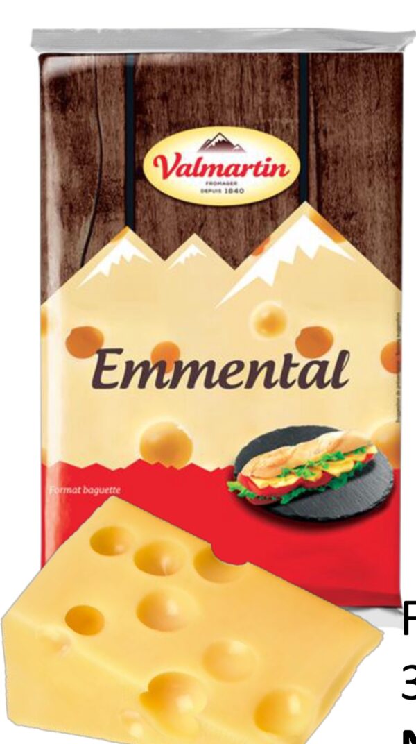French Emmental block 3.5kg – Valmartin