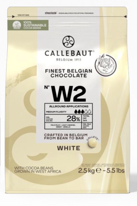 Callebaut white Couverture chocolate Callets 2.5 KG