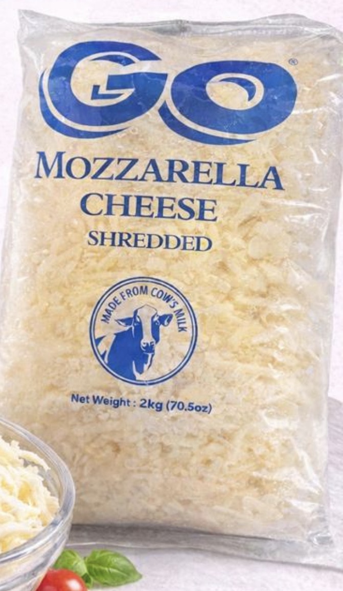 GO Shredded Mozzarella Cheese 2kg